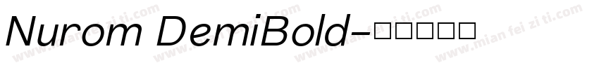 Nurom DemiBold字体转换